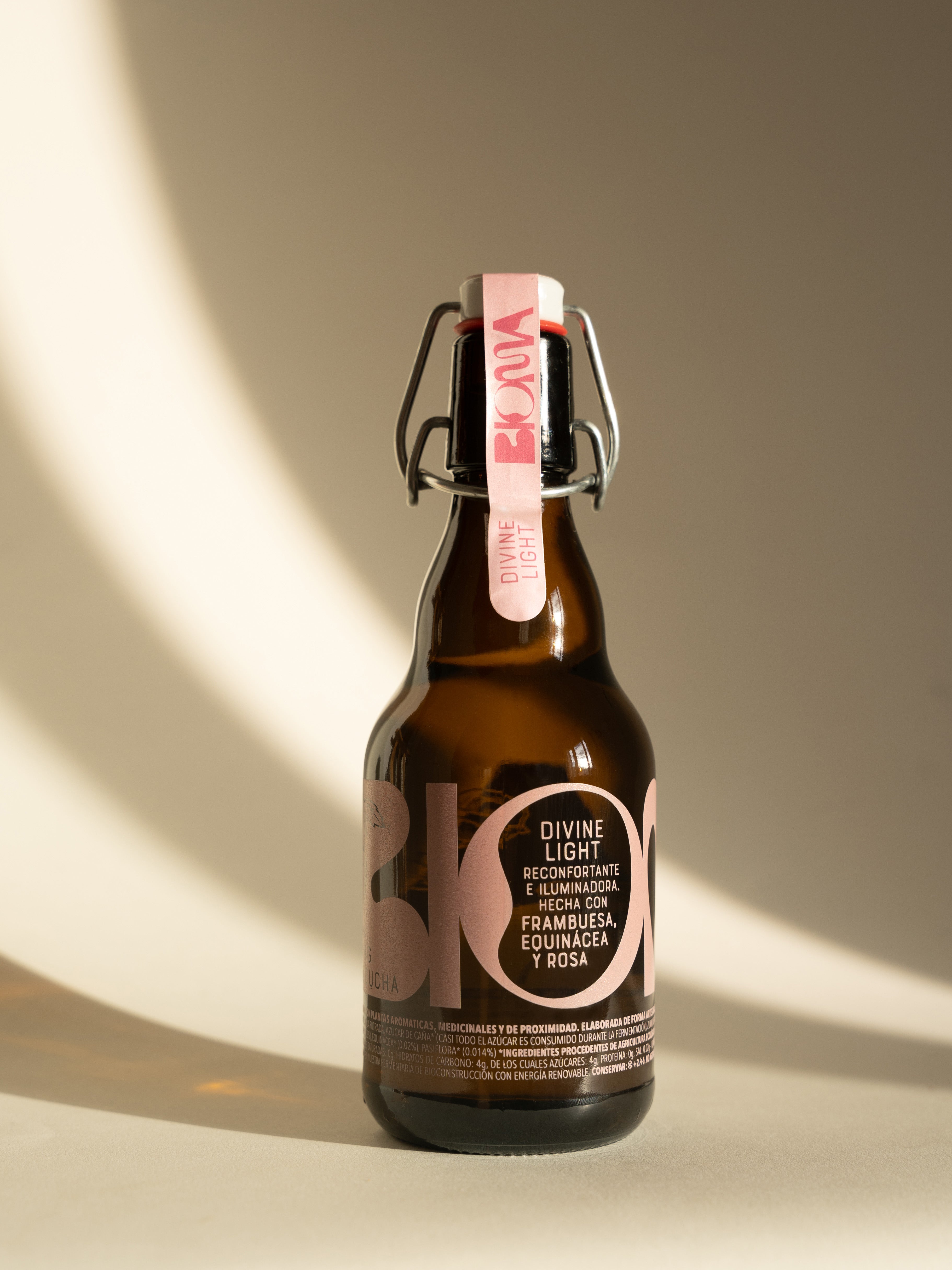 Divine Light: Rosa, Frambuesa, Equinácea, Pasiflora 330ml
