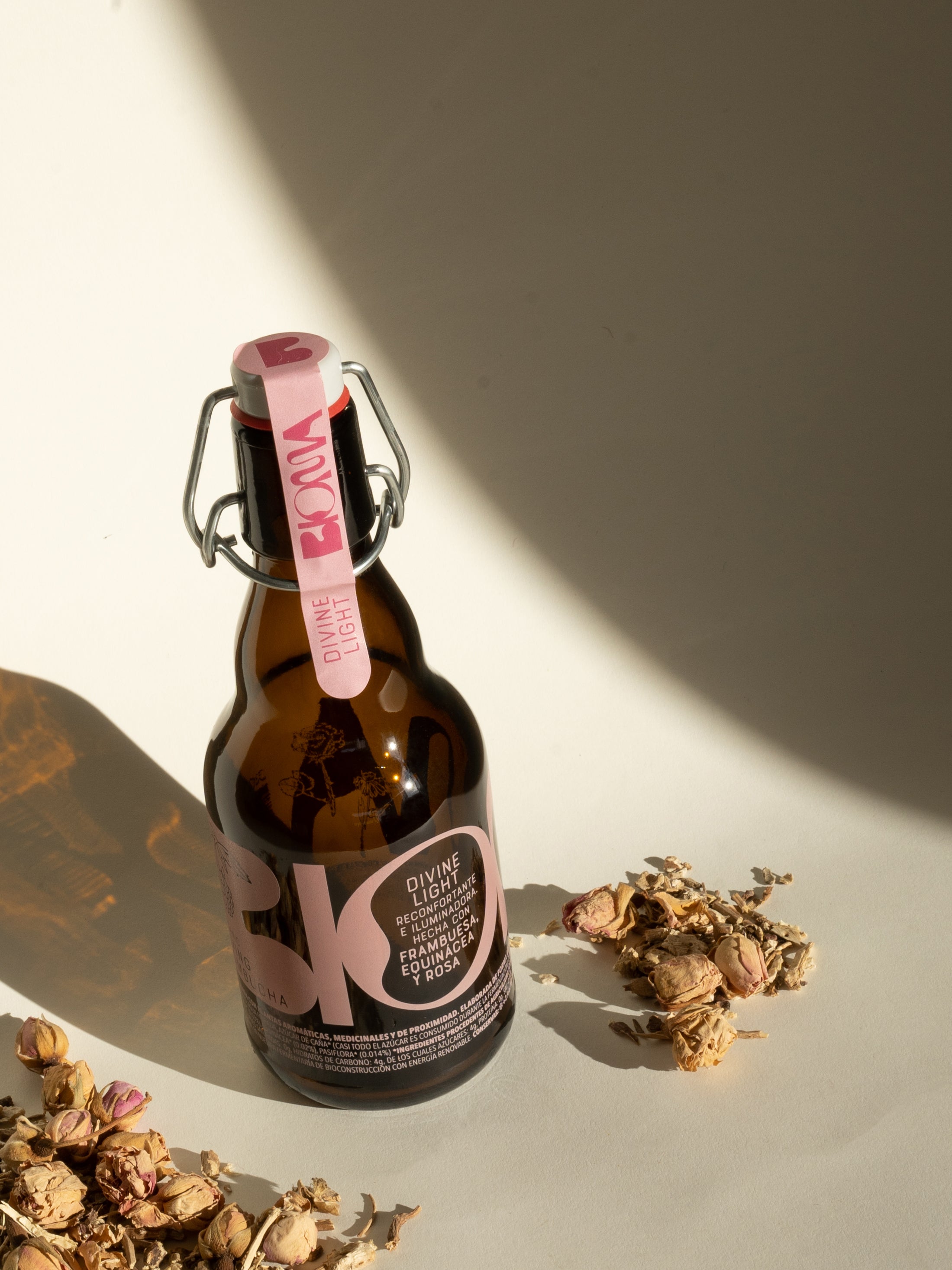 Divine Light: Rosa, Frambuesa, Equinácea, Pasiflora 330ml